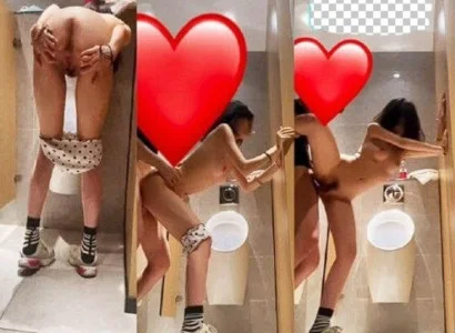 Cặp đôi dìu em người yêu vào WC vụng trộm